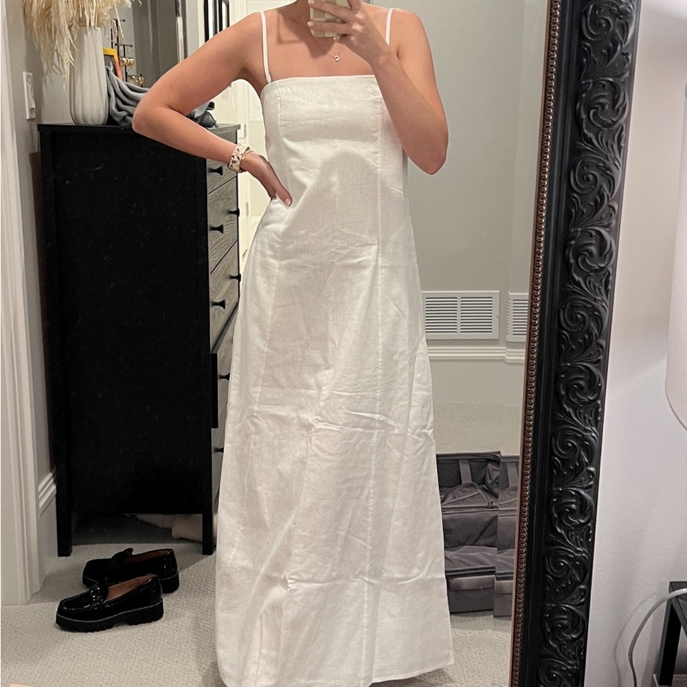 Abercrombie & Fitch Cream Maxi Slip Dress - Picture 6 of 6